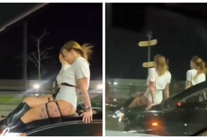 В Уфе оштрафовали водителя и полуголых девушек, катавшихся на капоте «Мицубиси»