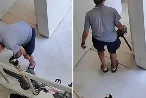 Мужчина снял с чужого велосипеда сиденье