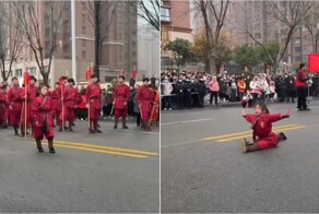 Девочка из Китая поражает мастерством кунг-фу