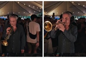 Музыкант в Нью-Йорке совмещает диджей-сеты и игру на трубе