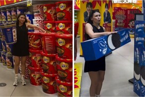 Метры чипсов и ведра лапши: в Китае открыли магазин гигантских закусок