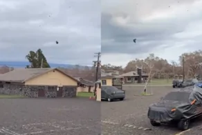 На Гавайях вулкан Килауэа выбросил «дождь» из камней