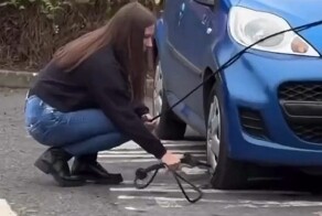 Попытка накачать колесо