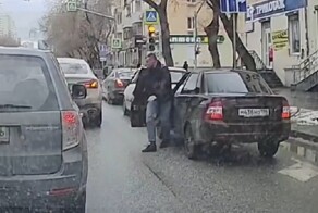 Дорожные разборки с нокаутом