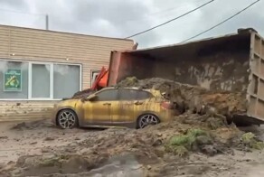 Золотой BMW искупался в навозе 