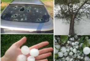 В Брянской области град уничтожил посевы и повредил дома (31 фото + 1 видео)