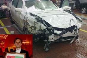 Фото разбитого об Ford и дерево LEXUS LS600HL Павла Дурова (9 фото)