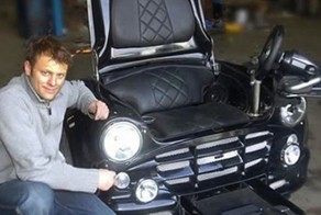 Компьютерное игровое кресло из Mini Cooper (3 фото)