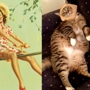 Котики и девушки с ретро плакатов