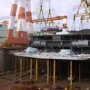Строительство океанского лайнера в ускоренном воспроизведении