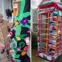 104-летняя бабуля украшает свой город связанными вручную вещами