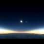 Полное солнечное затмение засняли из иллюминатора самолёта
