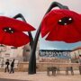 Интерактивные фонари-маки на Vallero Square в Израиле