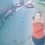 Семейная пара с топором и пистолетом набросилась на водителя грузовика, не пропустившего их авто