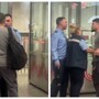 Мужчина угрожает работнику метро