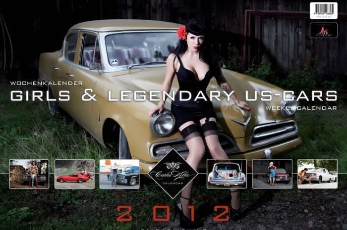 Эротичный календарь Girls&amp;legendary us-cars 2012 (31 фото)