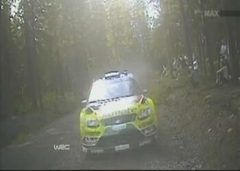 Крушение Mikko Hirvonen на ралли Финляндия