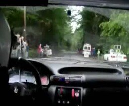 Авария во время ралли