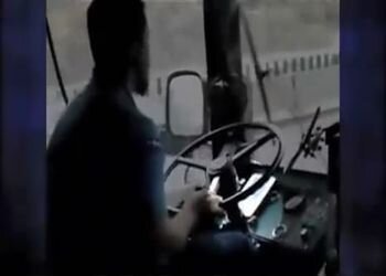 Водитель автобуса читал книгу за рулем