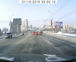 Лобовая авария в Новосибирске