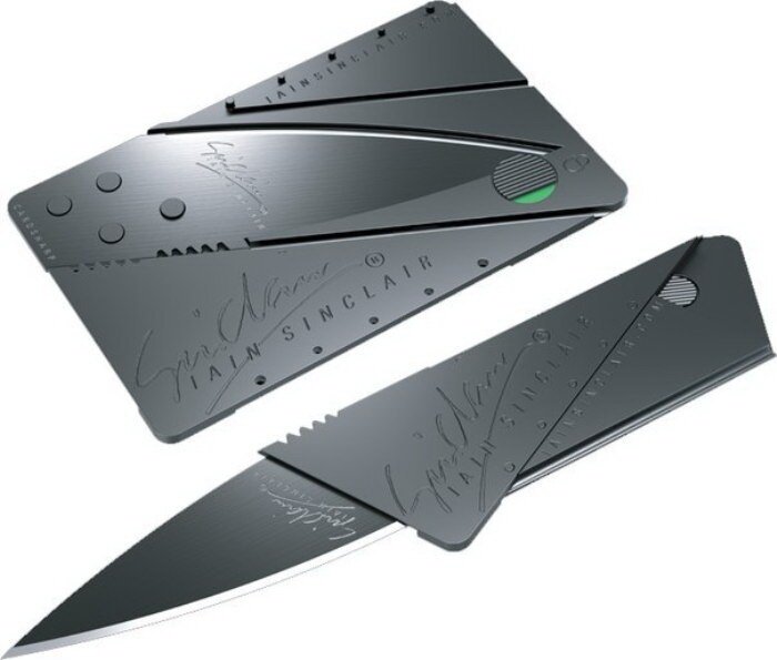 Складной нож-кредитка в вашем бумажнике