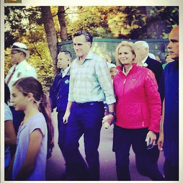 Mitt Romney Goes To Disneyland
