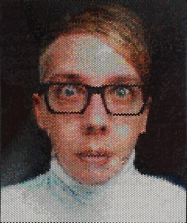 Pictures Made of Bubble-Wrap Injected with Paint By Bradley Hart