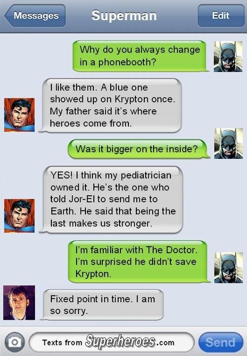 Break Into Superheroes' Cell Phones with Text From Superheroes Blog