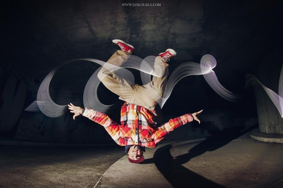 Breakdancers Paint With Lights, Beautiful