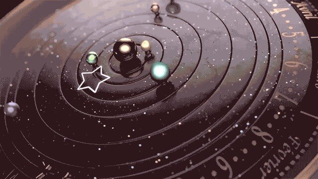 Наручные часы с миниатюрной солнечной системой