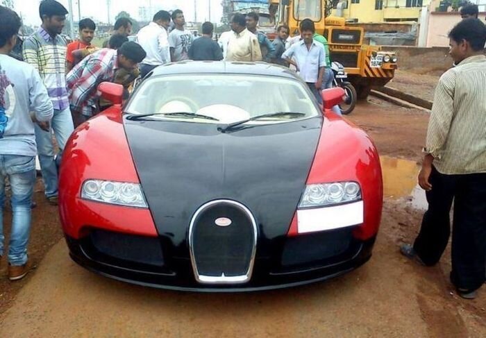 Отличная реплика Bugatti Veyron из Honda City (3 фото)