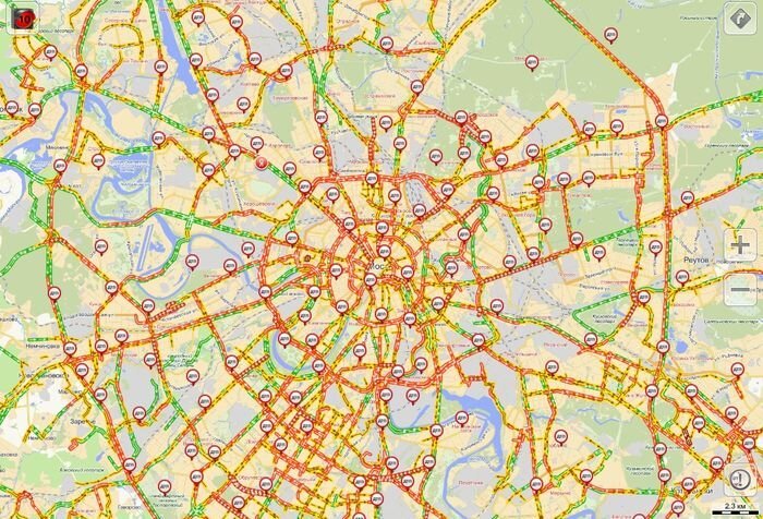 Самые загруженные дороги в Москве (3 фото + текст)