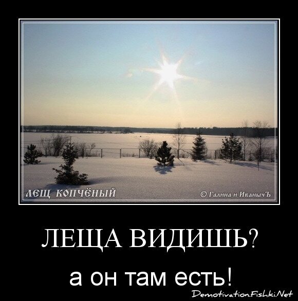 Леща видишь?