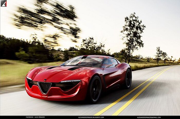 Дизайнер мечтает о спорткупе Alfa Romeo 6C