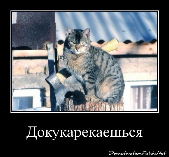 Докукарекаешься...