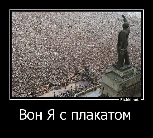 Вон Я с плакатом посередине!!!