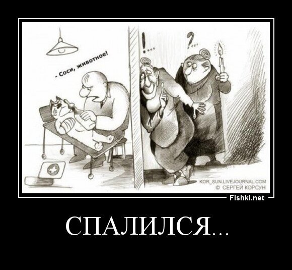 спалился...