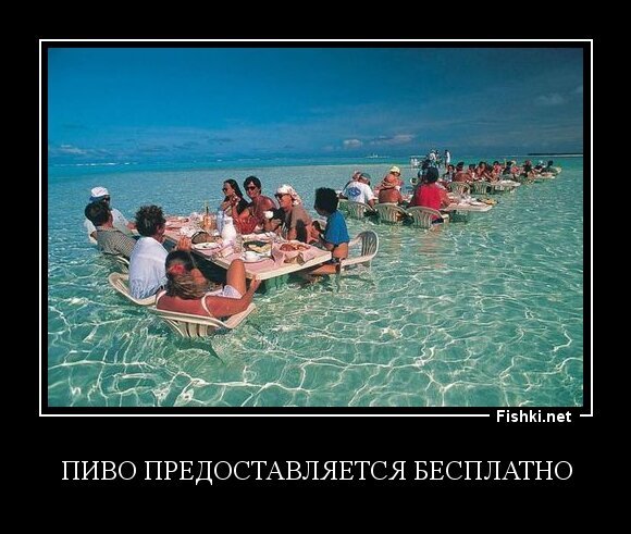 Пиво предоставляется бесплатно