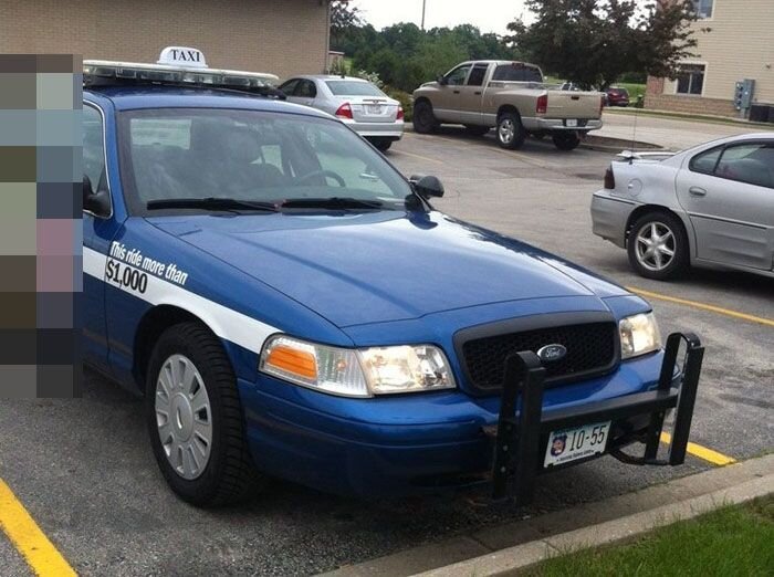 Креативная раскраска полицейского автомобиля в США (4 фото)