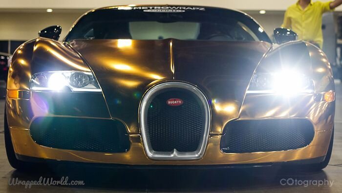 Золотой Bugatti Veyron рэпера Flo Rida (13 фото+2 видео)
