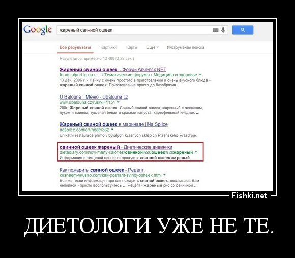 Диетологи уже не те.