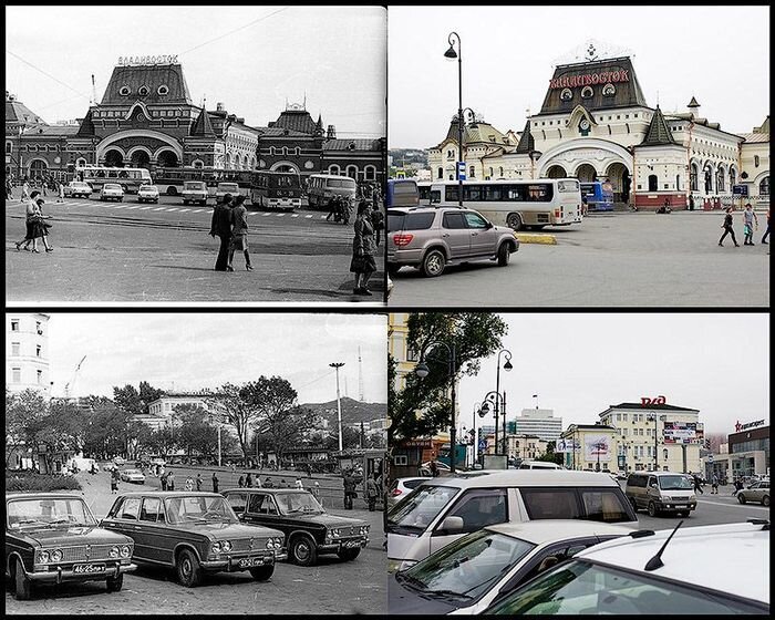Владивосток в 1977 и  в 2013 году (11 фото)