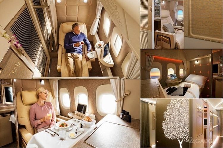 В самолётах Emirates появились капсулы с «нулевой гравитацией» (4 фото + 2 видео)