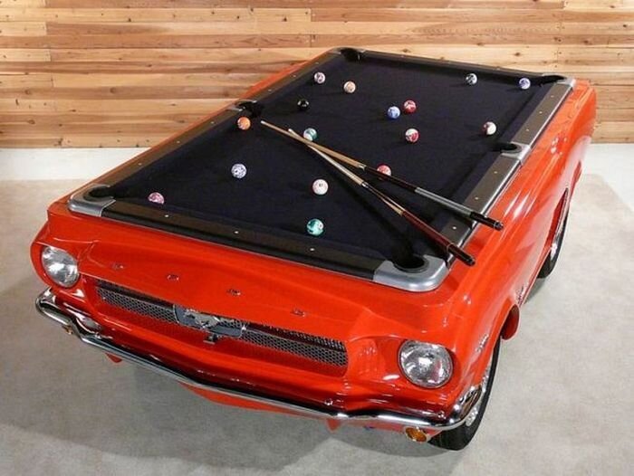 Бильярдный стол в стиле Ford Mustang 1965 года (5 фото)