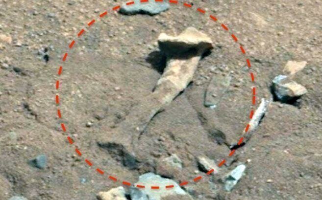 Уфолог обнаружил на снимках Марса кость от ноги пришельца