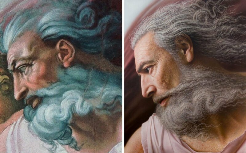 Художник превращает античные бюсты и картины в гиперреалистичные портреты