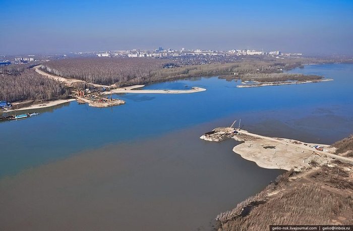 Новосибирск. Строительство третьего моста через Обь (27 фото)