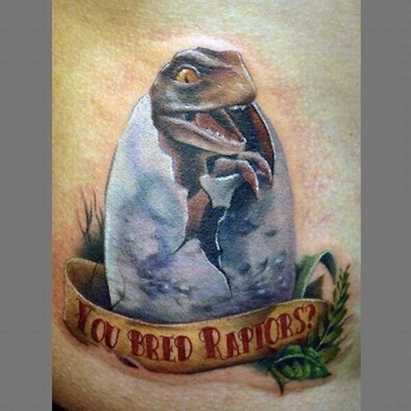 Татуировки с динозаврами (9 Фото)