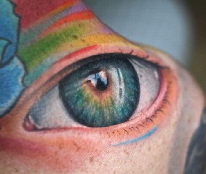 Татуировки в виде глаз (28 фото)