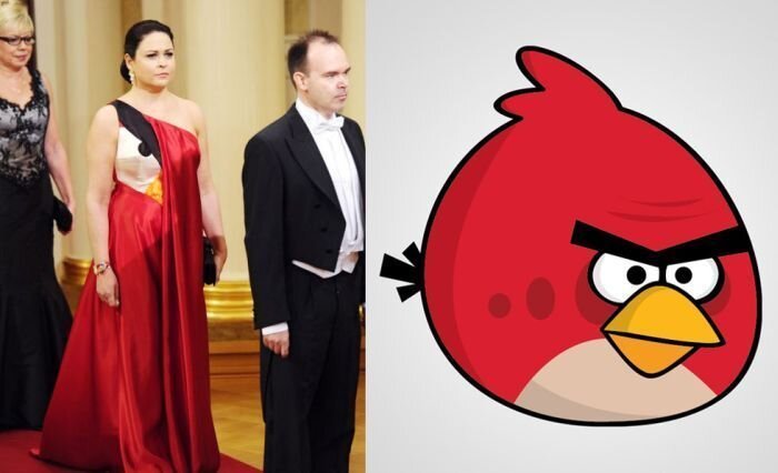 Платье в стиле Angry Birds (4 фото)